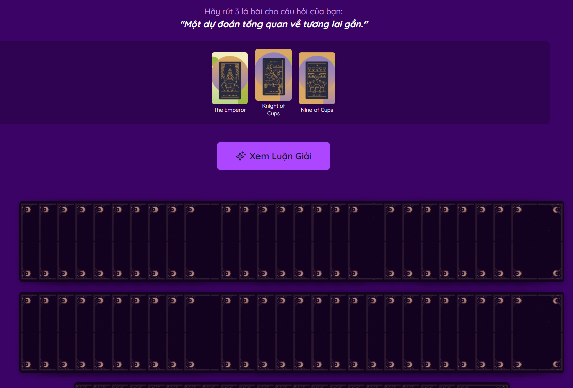 Trải nghiệm Tarot tại Magic.Freehihi.Com